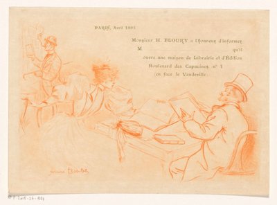 Anuncio de la creación de la librería y editorial de Henry Floury en París de Henri Boutet