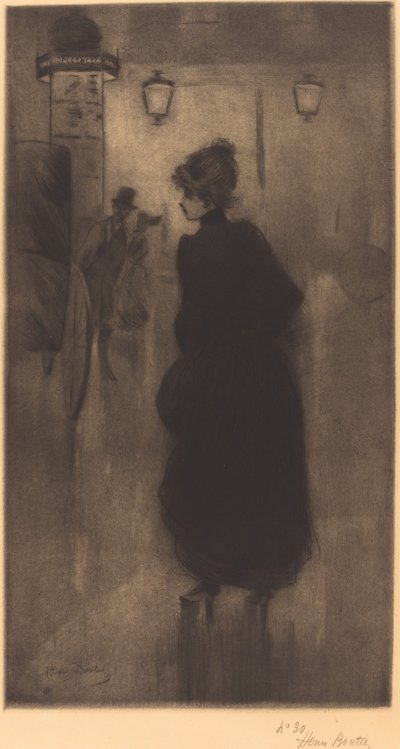 Mujer parisina (El efecto de la noche) de Henri Boutet
