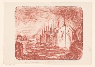 Puerto de Amberes (título original del objeto) de Henri Braakensiek (signed by artist)