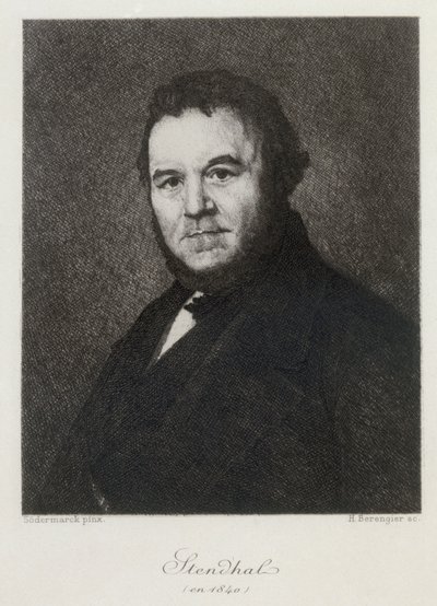 Retrato de Marie-Henri Beyle, llamado Stendhal de Henri Bérengier