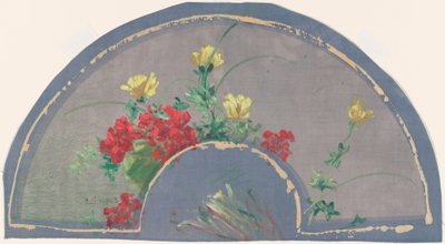 Abanico con Amapolas de Henri Charles Guérard