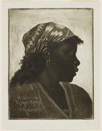 Cabeza de negra, c.1888 de Henri Charles Guérard