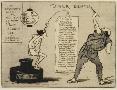 Japonés sobre un tintero, 1881 de Henri Charles Guérard