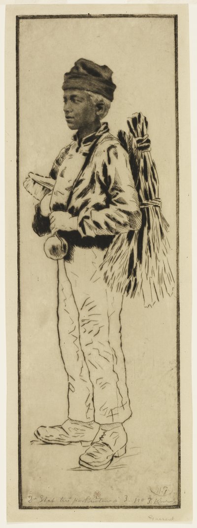 El deshollinador, c.1890 de Henri Charles Guérard