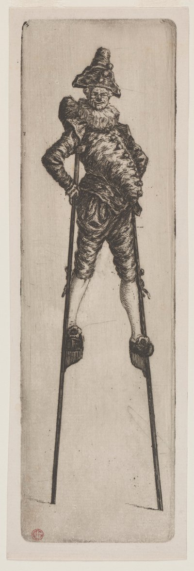 Punchinello en Zancos, c. 1888 de Henri Charles Guérard