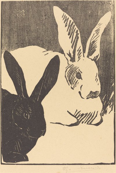 Conejos (Les Lapins) de Henri Charles Guérard