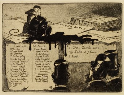 Mono volcando un tintero, 1881 de Henri Charles Guérard