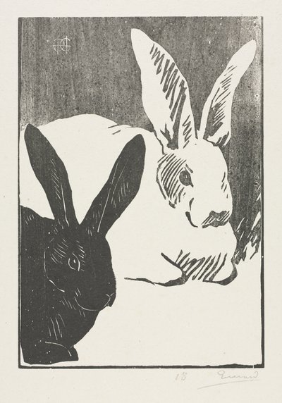 Los conejos, 1893 de Henri Charles Guérard