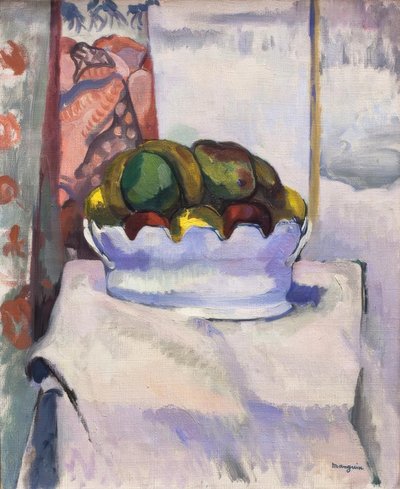 Frutas y Moustier (cerámica) de Henri Charles Manguin
