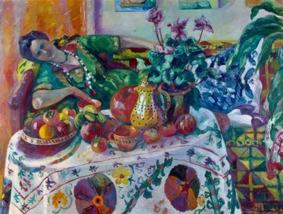 Jeanne recostada en un sofá, o La pequeña odalisca de Henri Charles Manguin