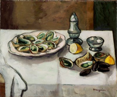 Bodegón con ostras de Henri Charles Manguin