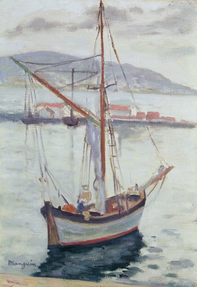 Yates en Saint Tropez (óleo sobre lienzo) de Henri Charles Manguin