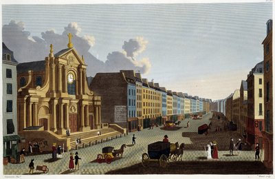 Iglesia Saint-Roch, circa 1820 - en “Vues de Paris” por Courvoisier de Henri Courvoisier Voisin