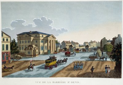 La barrière Saint-Denis, circa 1827 - en "Vues de Paris" por Courvoisier de Henri Courvoisier Voisin