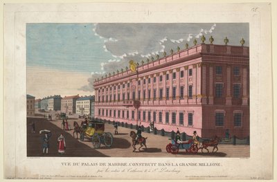 El Palacio de Mármol en San Petersburgo, c. 1811 de Henri Courvoisier Voisin