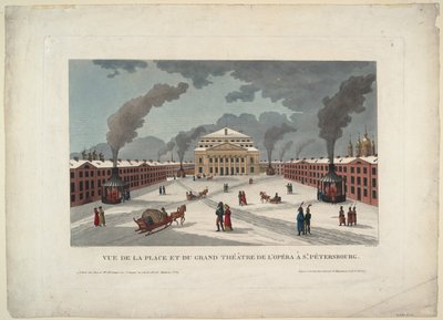 El Teatro Imperial Bolshoi Kamenny de San Petersburgo, c. 1811 de Henri Courvoisier Voisin