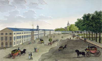 Vista de la nueva galería del Museo de Historia Natural en el Jardin des Plantes en París, grabado por Claude Fortier (1775-1835) (grabado en color) de Henri Courvoisier Voisin