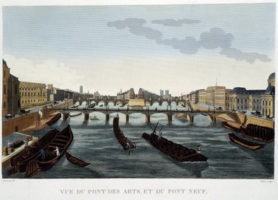 Vista del Pont des Arts y el Pont Neuf - por Courvoisier de Henri Courvoisier Voisin