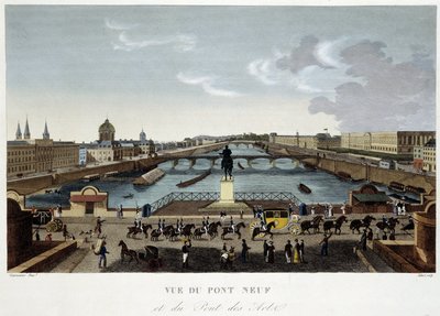 Vista del puente nuevo - en "Vues de Paris" de Courvoisier de Henri Courvoisier Voisin