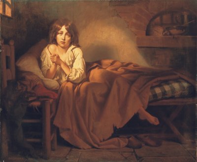Delfín Luis XVII en la prisión del Templo, 1851 de Henri Decaisne
