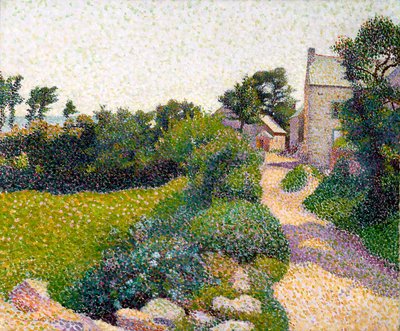 La carretera a la luz del sol (óleo sobre lienzo) de Henri Delavallee