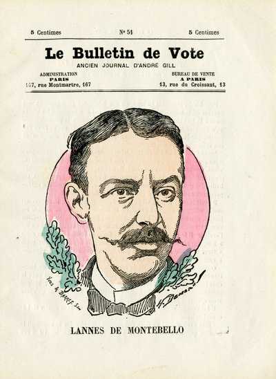 Ballot 2ª serie, Satírico en colores: Lannes de Montebello - Ilustración de Henri Demare (1846-1888) de Henri Demare