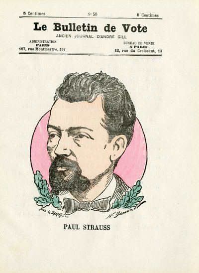 Ballot 2ª serie, Satírico en Colores: Strauss Paul - Ilustración de Henri Demare (1846-1888) de Henri Demare