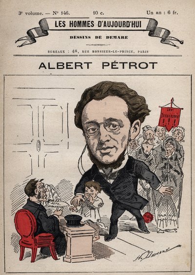 Caricatura de Albert Petrot 1837-1897 de 