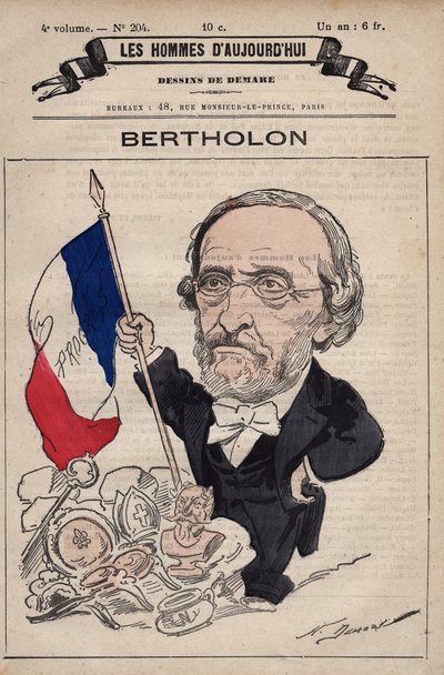Caricatura de Christophe Bertholon 1808-1885 de 