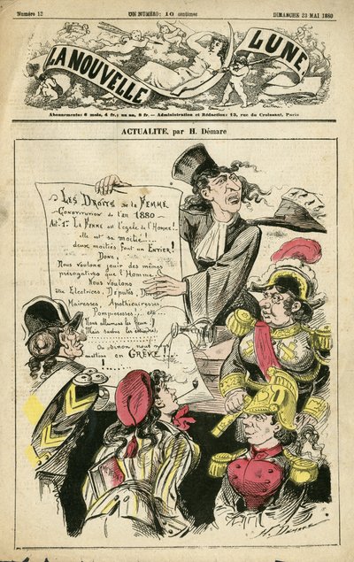 Ilustración de Henri Demare (1846-1888) para la Portada de La Nouvelle Lune de Henri Demare