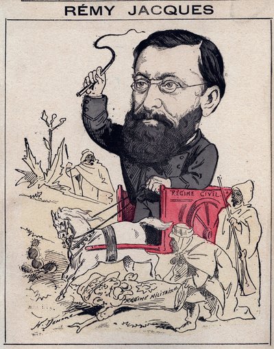 Rémy Jacques, ex senador de Argelia (Orán) - Caricatura por Henri Demare en "Les Hommes d