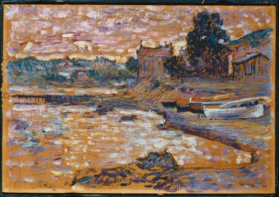 Barcos varados en Lavandou, 1908-09 de Henri Edmond Cross