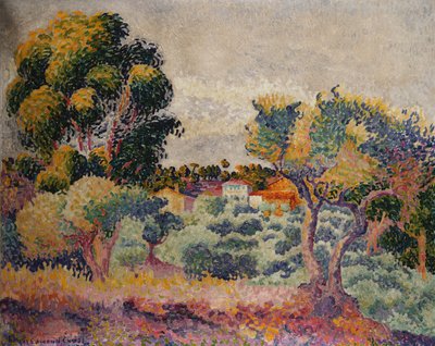 Eucalipto y olivar de Henri Edmond Cross