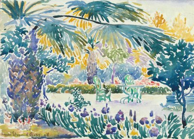 Jardín del pintor en Saint Clair, 1908 de Henri Edmond Cross