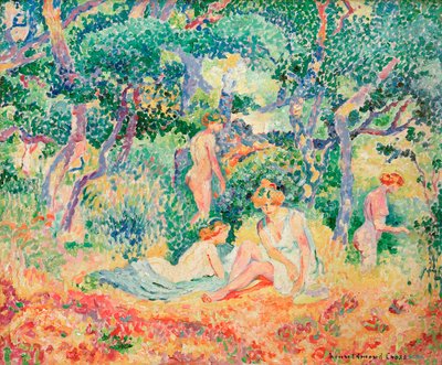 El bosque o desnudo en el bosque, 1906-1907 de Henri Edmond Cross
