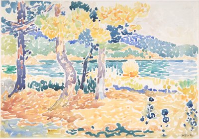 Pinos en la costa de Henri Edmond Cross