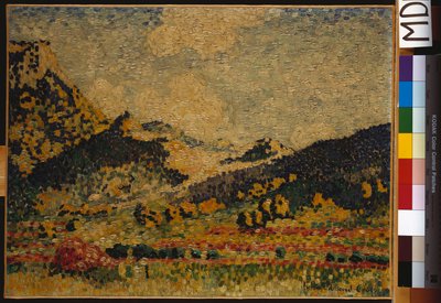 Estudio para Las pequeñas montañas mauricianas, 1909 de Henri Edmond Cross