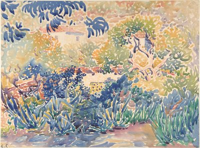 El jardín del artista en Saint-Clair, 1904-5 de Henri Edmond Cross
