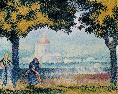 La Iglesia de Santa María de los Ángeles cerca de Asís de Henri Edmond Cross