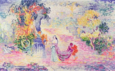 Mujer en el parque, 1909 de Henri Edmond Cross