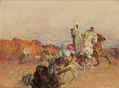 Un grupo de jinetes norteafricanos de Henri Emilien Rousseau