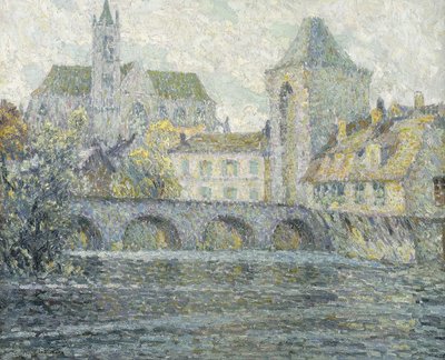 Paisaje de Moret, el puente de Henri Eugene Augustin Le Sidaner