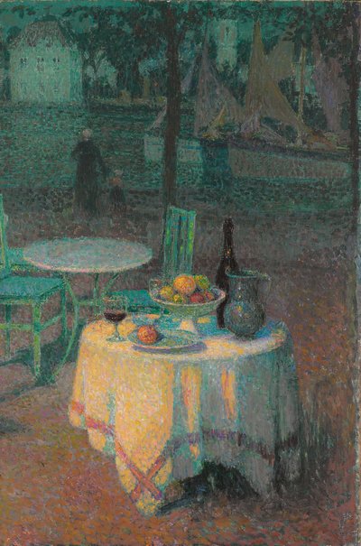 Café del puerto de Henri Eugene Augustin Le Sidaner