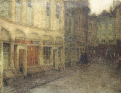 Plaza en Ypres, al anochecer, c.1898 de Henri Eugene Augustin Le Sidaner