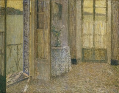 La habitación azul, Villefranche sur Mer de Henri Eugene Augustin Le Sidaner