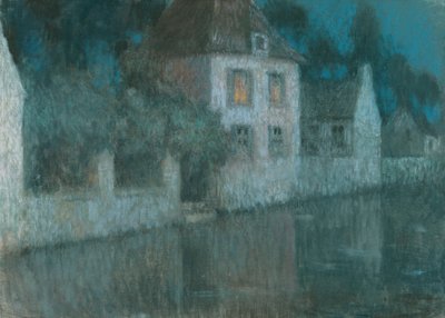 El Canal a Nemours de Henri Eugene Augustin Le Sidaner