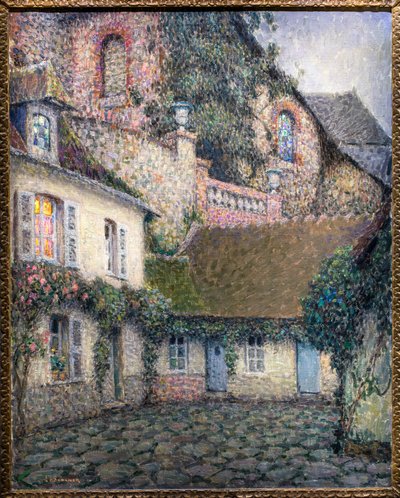 The Evening House (óleo sobre lienzo) de Henri Eugene Augustin Le Sidaner