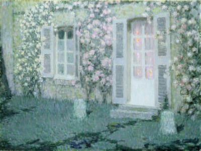 La casa con rosas, 1936 de Henri Eugene Augustin Le Sidaner