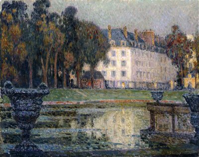 La fuente de Neptuno al anochecer de Henri Eugene Augustin Le Sidaner