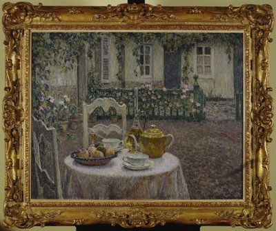 El Mantel Rosa de Henri Eugene Augustin Le Sidaner